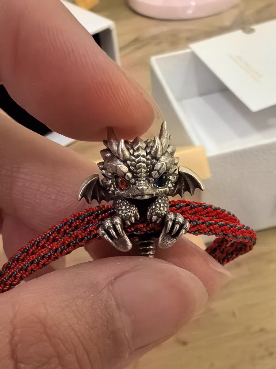 有龙则灵项链本命龙年生肖红绳手链情侣款爆款可爱中国风国潮ins