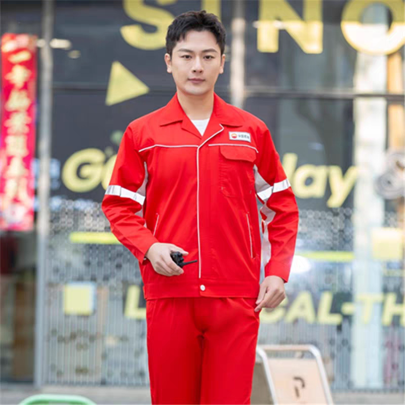 加油站防静电工作服套装春秋耐磨中石油化工油田劳保服工装新款