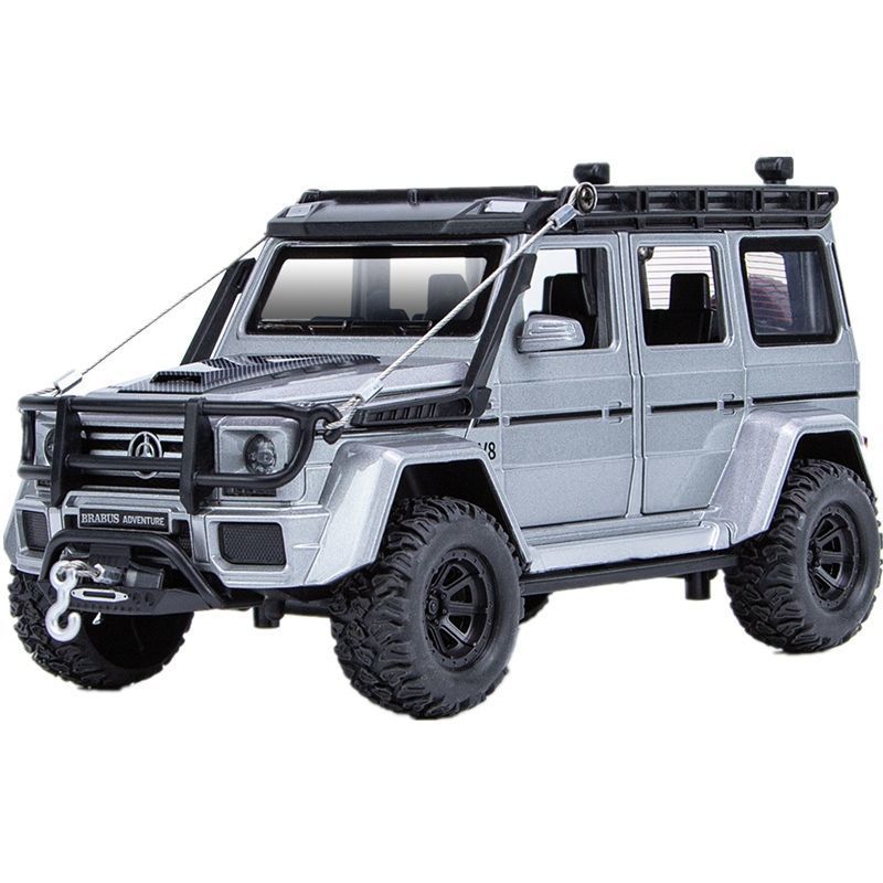 新豪迪1:24奔驰G550探险版合金越野车模型仿真回力 男孩摆件