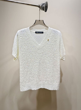 0MB.欧洲站新品HELMCH英伦风重工亮片减龄上衣宽松显瘦圆领针织衫