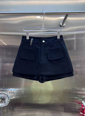 0MB.欧洲站新品美式复古口袋短款工装减龄短裤设计感百搭时尚裤裙