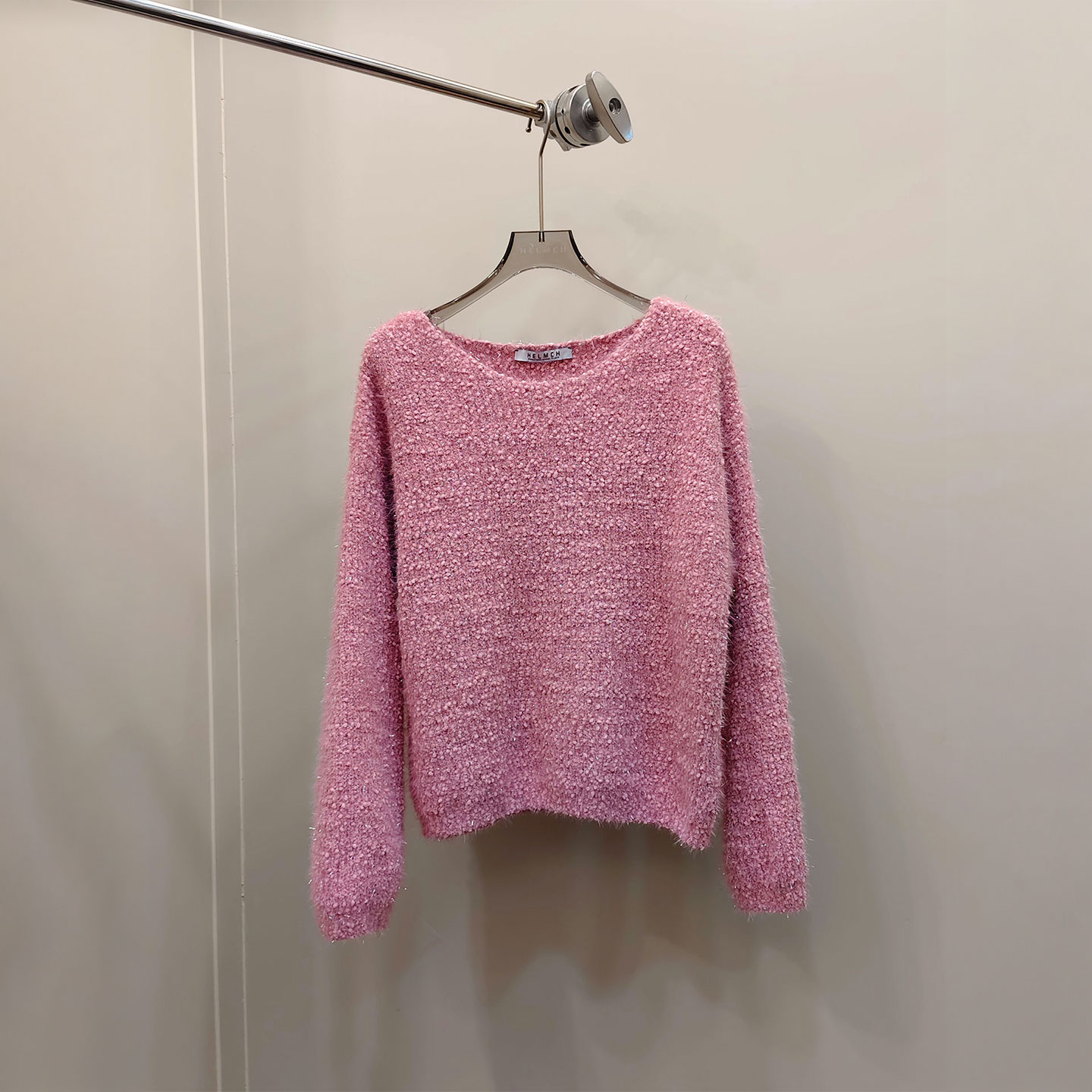 0MB.欧洲站新品深圳南油小香风亮丝圆领毛衣海马时尚设计感针织衫