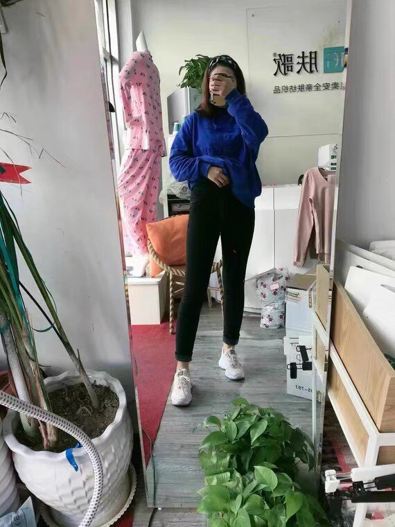 肤歌高腰显瘦双层加绒加厚保暖高弹力棉牛仔裤外穿打底裤女WX011