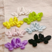 爱买就淘新品 可爱系列双层蝴蝶满钻刺绣贴片宠物发夹diy儿童材料