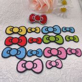 爱买就淘韩版 刺绣满钻底蝴蝶结材料发夹青蛙夹泰迪约克夏DIY配件