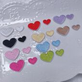 爱买就淘满钻底2.5厘米爱心贴满钻贴片宠物发夹diy儿童发饰材料