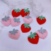 爱买就淘草莓可贴满钻宠物发夹diy材料配件装 饰狗狗发饰头花配件