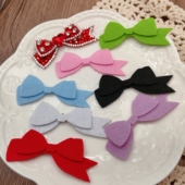 爱买就淘新品 公主系列翩翩起舞蝴双层蝴蝶结满钻打底宠物发夹diy