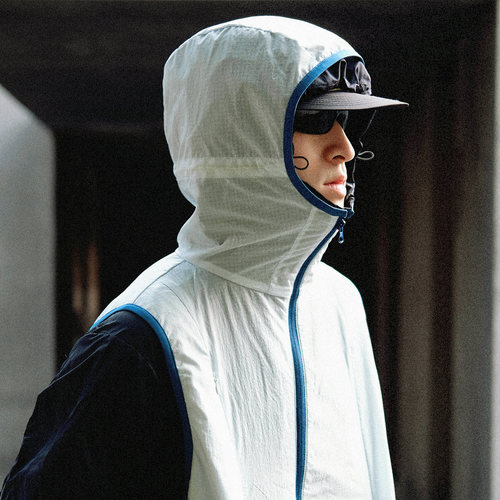 户外防水耐磨异门襟防晒连帽马甲