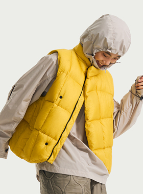 Halcyon 山系户外90白鸭绒羽绒马甲男防风立领轻薄保暖羽绒服背心