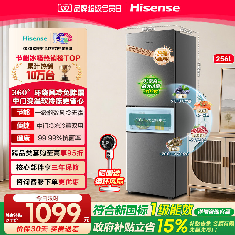 热卖5万+海信256一级节能冰箱图片