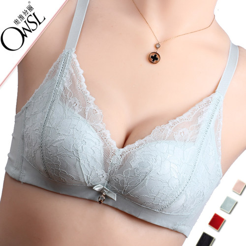 软钢圈小胸平胸显大聚拢三排扣