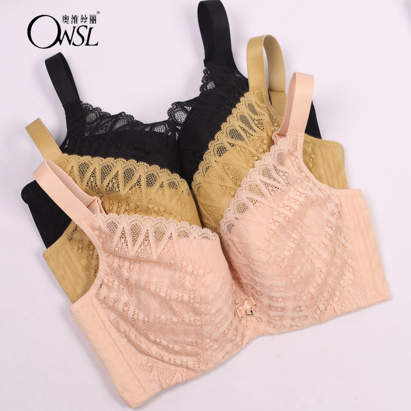 软钢圈纯棉杯大胸显小四排扣