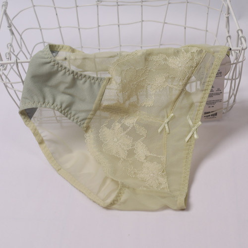 奥维丝丽新款2437K女士中腰蕾丝透气性感薄三角内裤配2437 2438