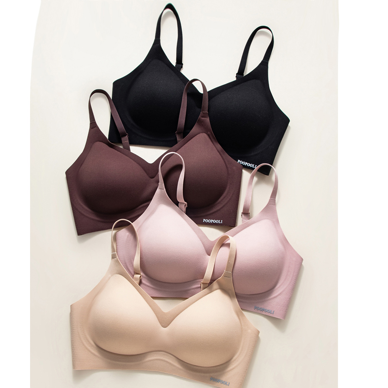 贝丝美无痕无钢圈细肩带背心文胸