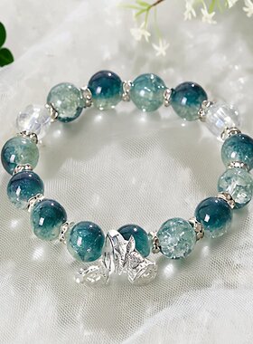 银河静谧蓝珠琉璃古风森系手链