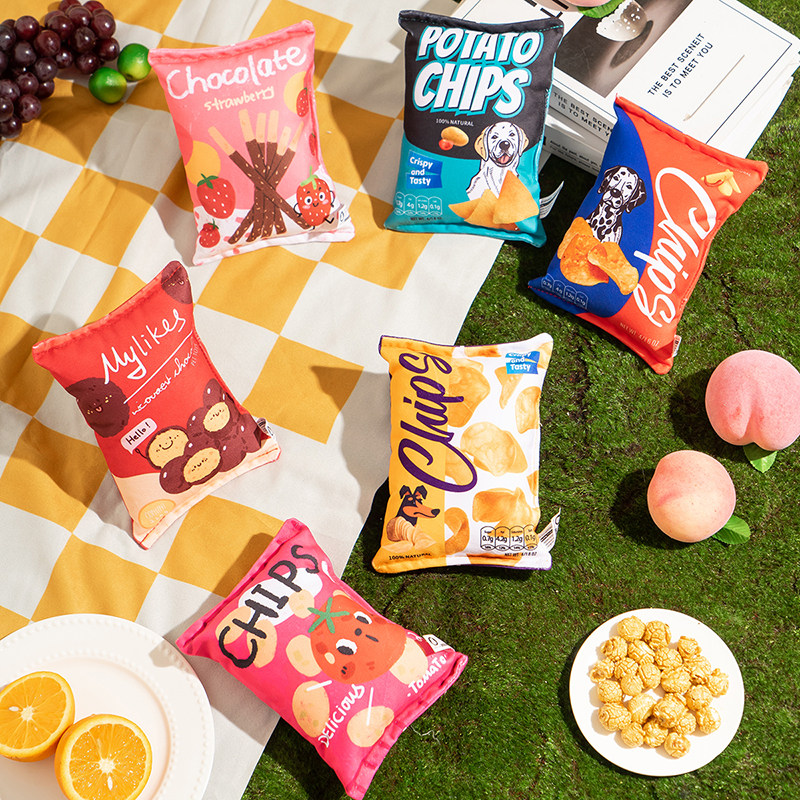 满28元包邮 创意可爱环保印花狗狗互动陪伴 耐咬复合薯片发声玩具,宠物/宠物食品及用品,发声玩具,淘宝优惠券,粉丝福利购,淘宝优惠卷