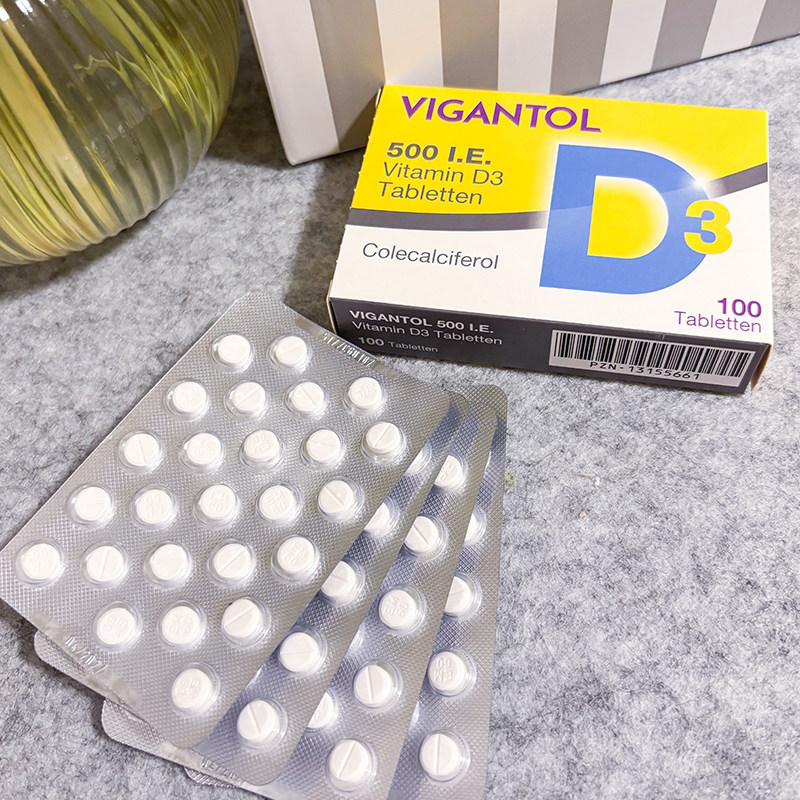 德国Vigantol默克维生素D3 500IU无氟婴儿儿童成人VD钙片100粒