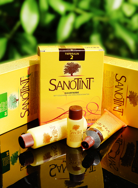 清仓送工具sanotint圣丝婷染发剂植物无氨孕妇遮白发防过敏染发膏