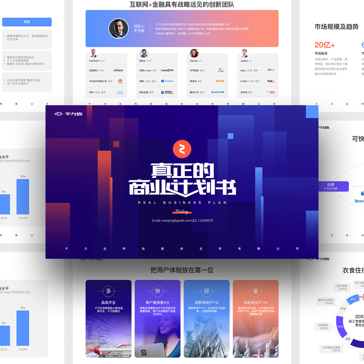 高品质ppt模板商业计划白皮书