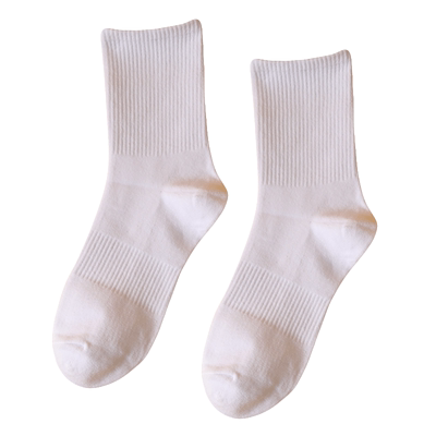 袜子女纯黑色运动风高帮夏季男袜