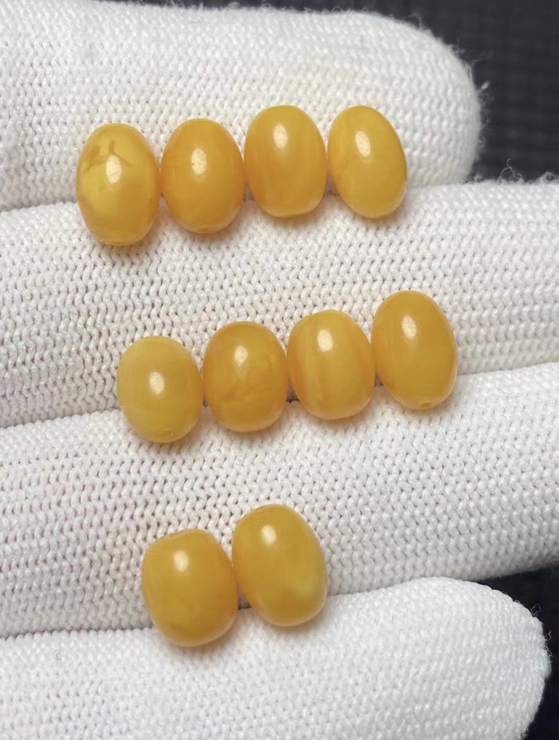 天然原矿俄料老蜡枣珠蜡质浓郁尺寸9*7mm重2.9gDIY配饰品配件