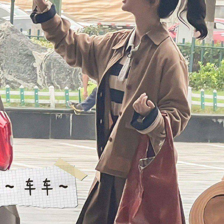 我们的美好生活杨紫同款外套条纹卫衣裙子两件套装女2025新款秋季