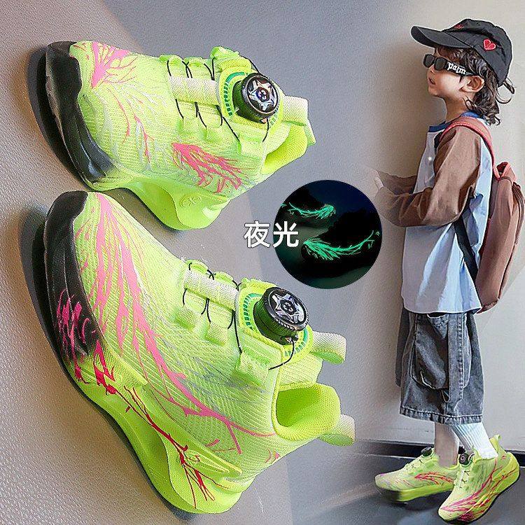 男童鞋子篮球鞋2025新款春秋透气训练儿童跑步运动鞋学生专用球鞋