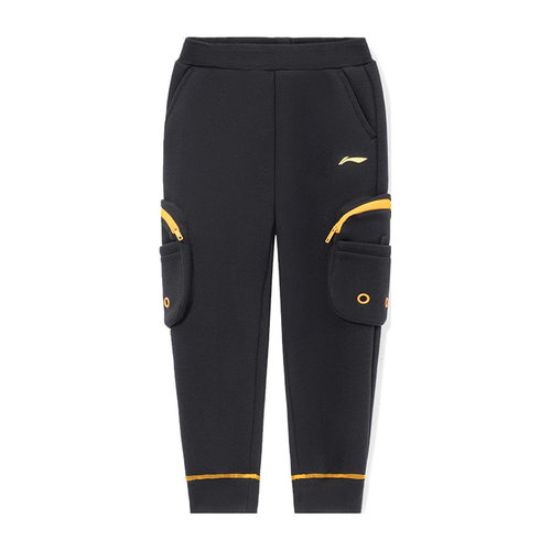 李宁如虎添翼卫裤新款春季小童宽松裤子束脚运动长裤YKLS015