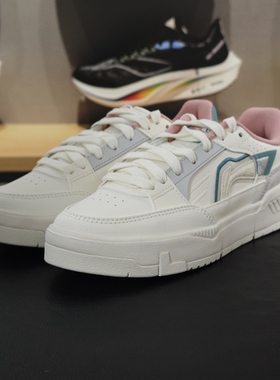 李宁正品COMMON 80S女子时尚低帮经典系带透气休闲鞋AGCU040-2