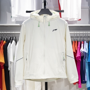 跑步系列休闲运动防泼水舒适宽松风衣AFDU051 男士 新款 李宁正品