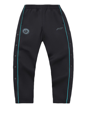 李宁卫裤冬季新款专业篮球男子保暖针织收口运动长裤AKLQ789