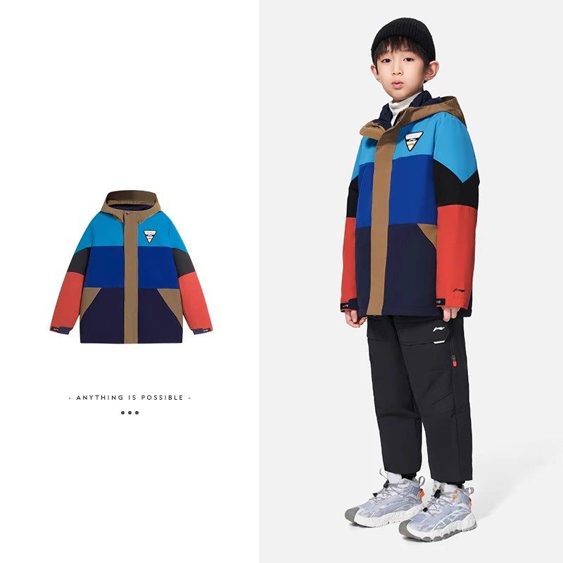 Lining/李宁正品三合一棉服冲锋衣男大童可拆卸防水外套YWBS023,童装/婴儿装/亲子装,儿童冲锋衣,淘宝优惠券,粉丝福利购,淘宝优惠卷