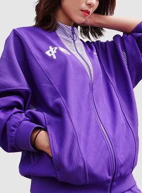 李宁正品长袖男外套复古上衣时尚休闲运动服夹克立领开衫AFDN453