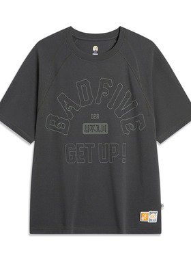 Lining/李宁正品夏季男子反伍系列透气休闲宽松短袖T恤AHST881