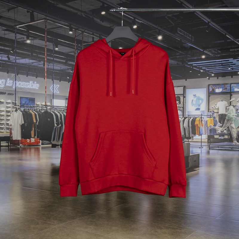 李宁正品新款男子时尚亲肤柔软百搭连帽针织卫衣套头衫AWDT987-3