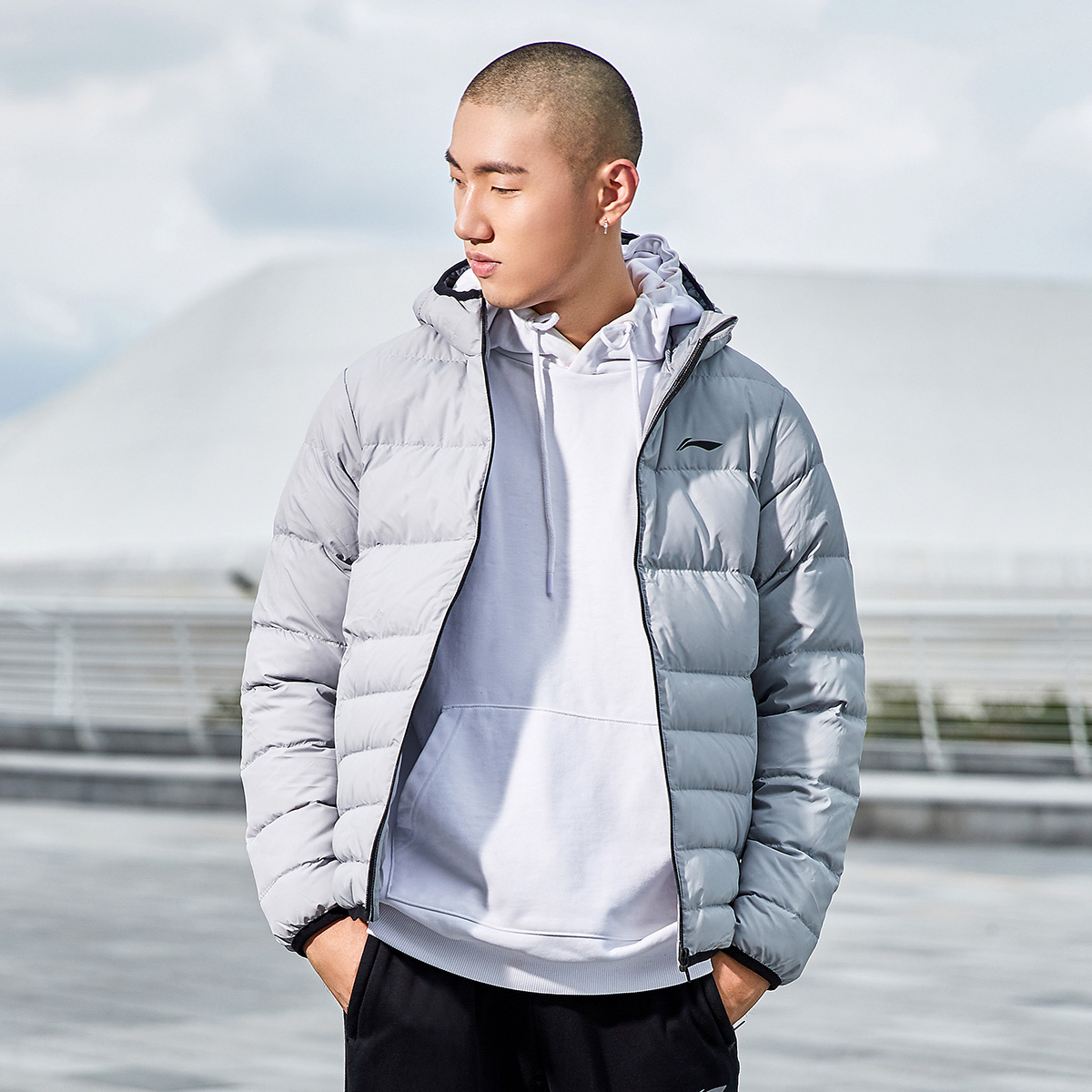 李宁正品男子运动羽绒服AYMP053