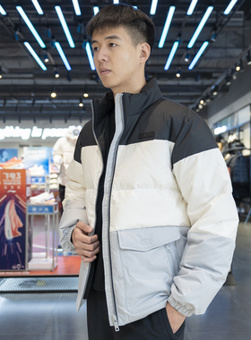 Lining/李宁正品运动潮流系列男女同款鸭绒保暖立领羽绒服AYMT063
