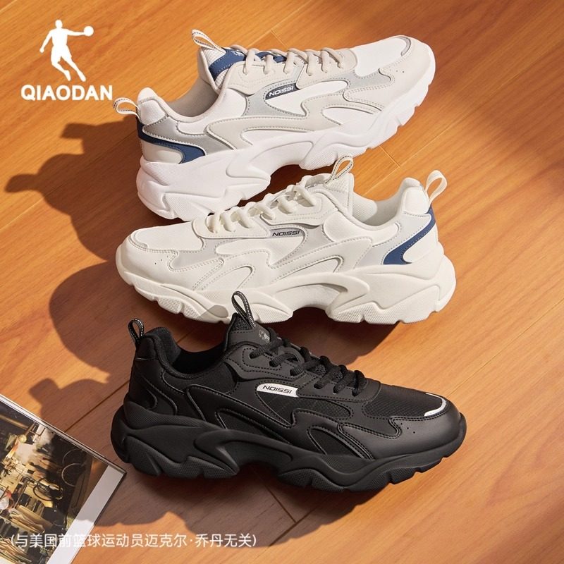 乔丹皮面防水休闲鞋增高老爹鞋
