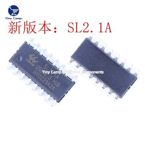 和芯润德 SL2.1A 贴片SOP-16 USB转换芯片一拖四USB 2.0 HUB芯片