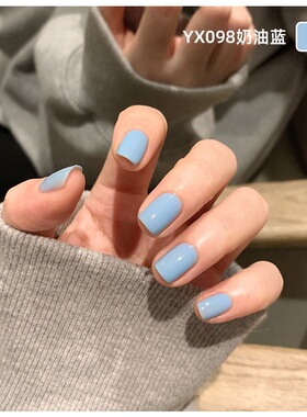 baby奶油蓝指甲油免烤