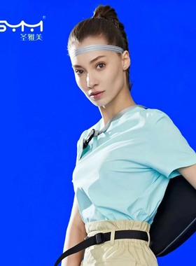 圣雅美2023新款速冰爽T恤锦纶冰凉丝抗皱背心82318修身纯色女短袖