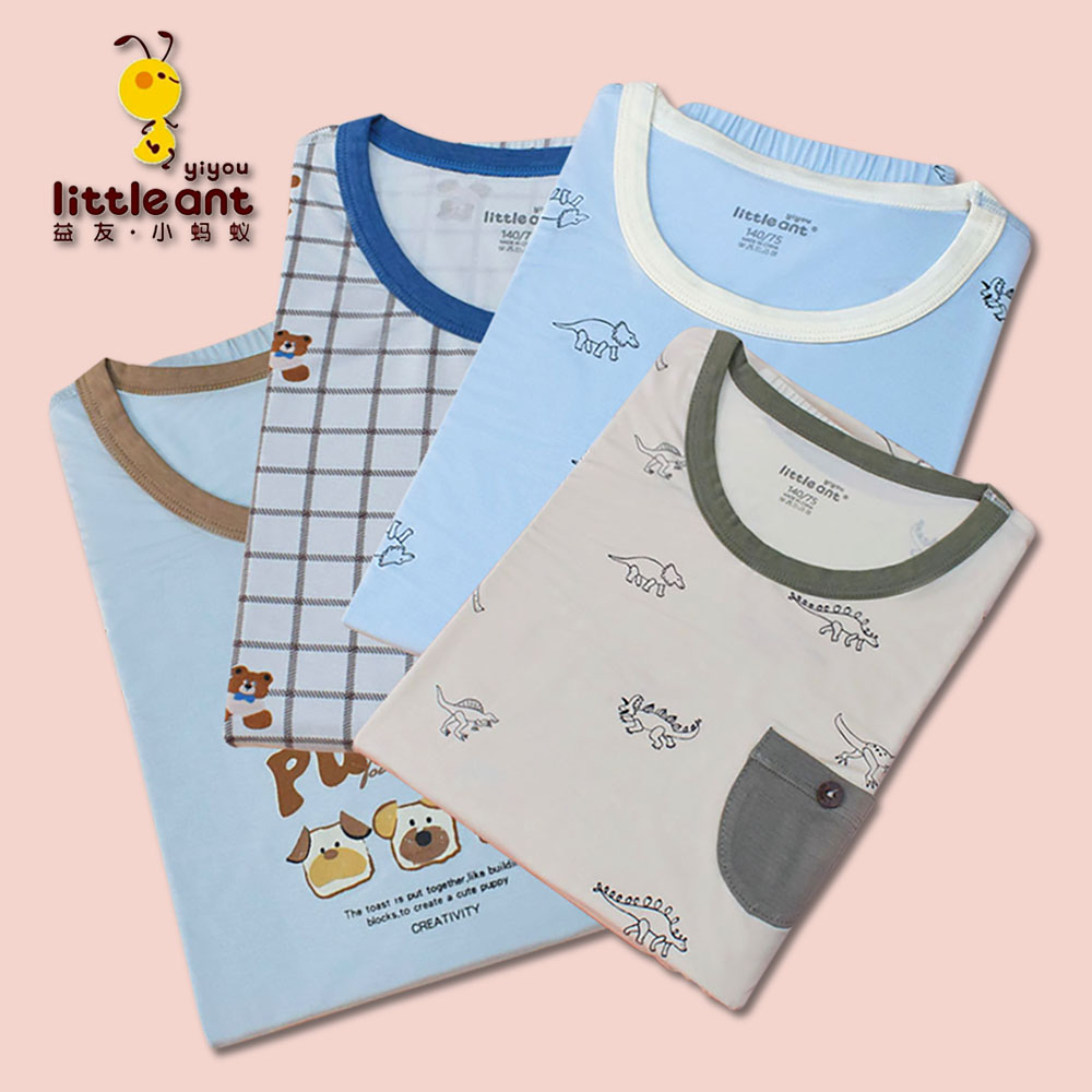 新款小蚂蚁薄莫代尔柔软秋衣套装