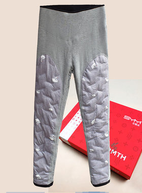 圣雅美女冬季加厚高弹高腰无痕白鸭绒羽绒加长护膝保暖棉裤80512