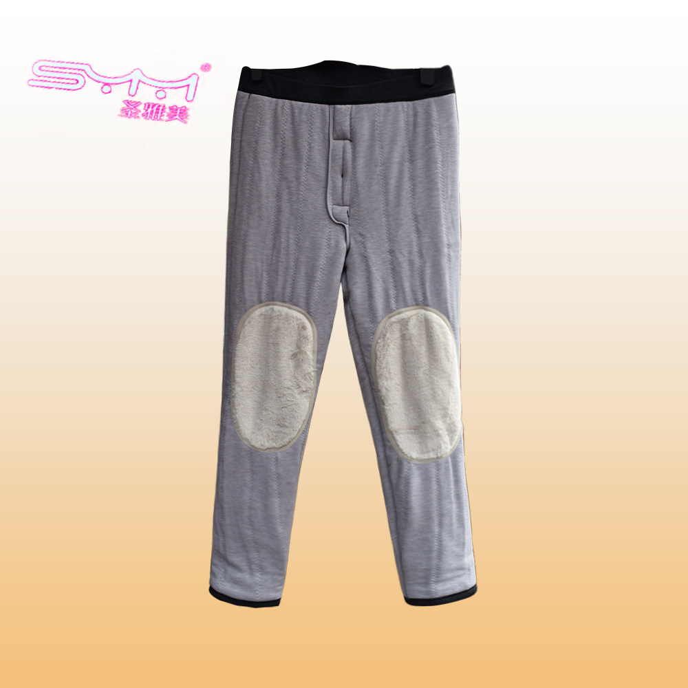 正品圣雅美男冬加厚护膝护腰加肥加大高腰高弹羊毛保暖棉裤70469