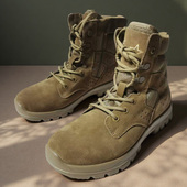 秋冬户外男式 马丁登山靴防滑超轻耐磨沙焰靴中帮作战靴徒步沙漠靴