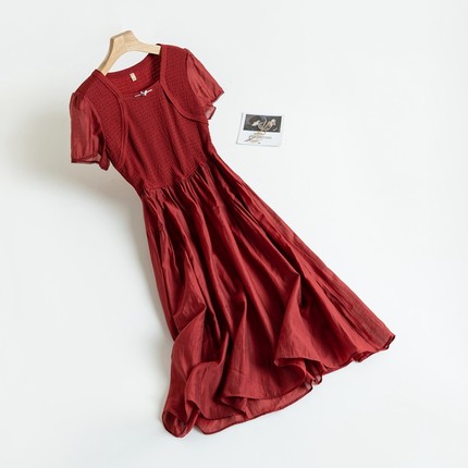 乔妮塔品牌女装2024夏季新款高级感法式小众浪漫仙女裙天丝连衣裙