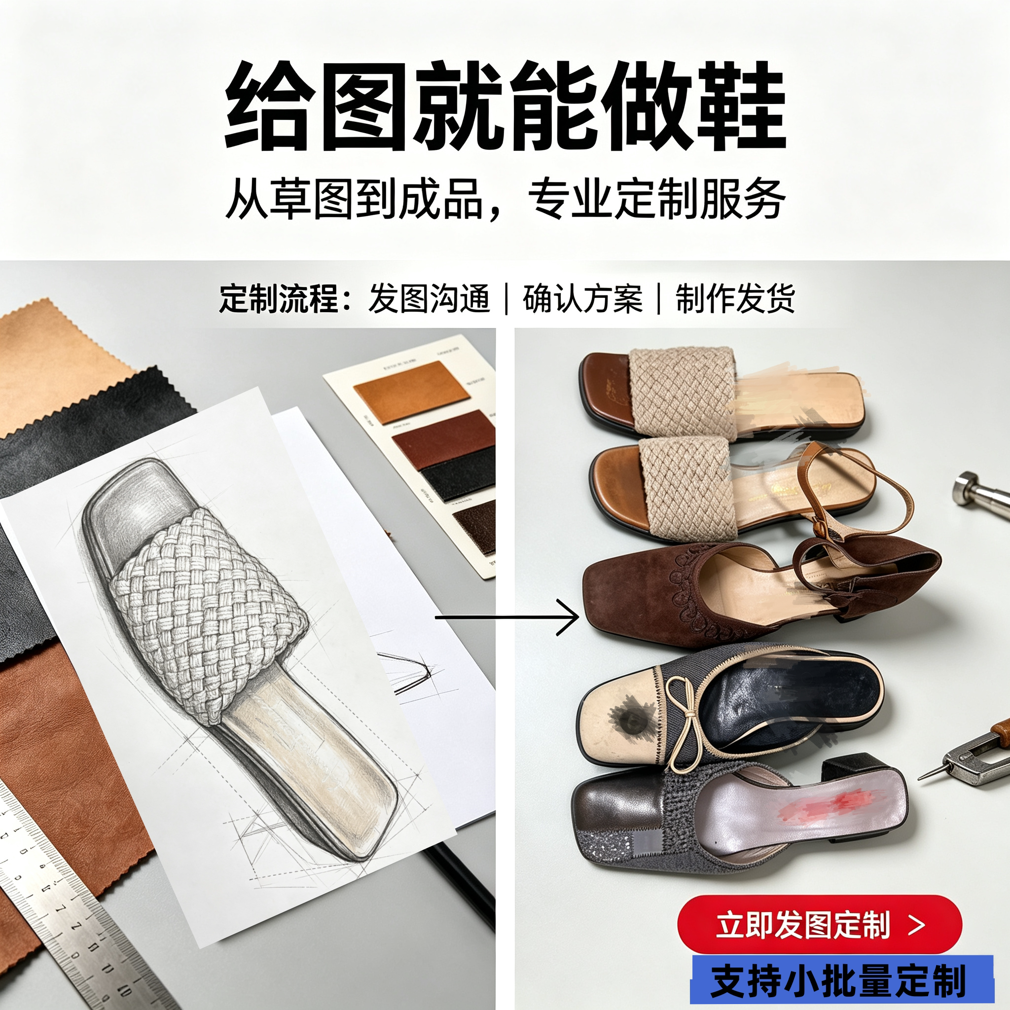 只要你有想法有图片就能做出鞋子