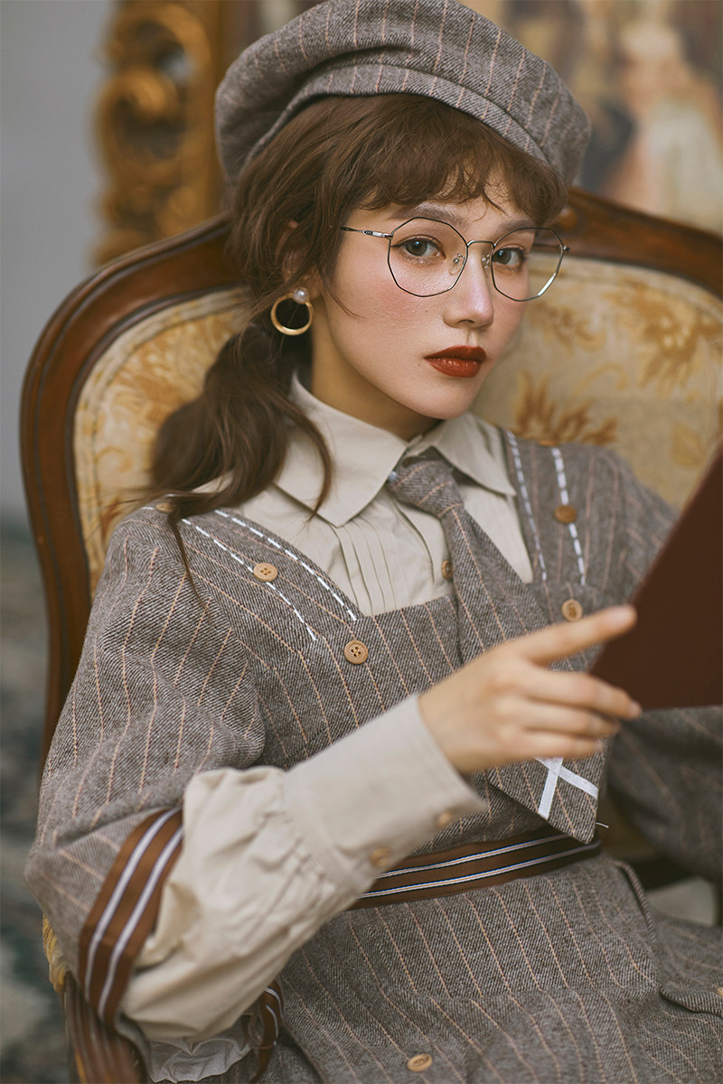 包子猪lolita原创推理时代全款现货复古侦探风连衣裙毛呢外套装女,女装/女士精品,连衣裙,淘宝优惠券,粉丝福利购,淘宝优惠卷