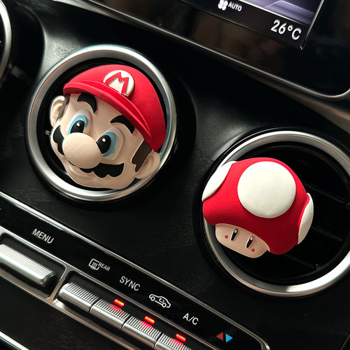 车载香薰可爱马里奥扩香石